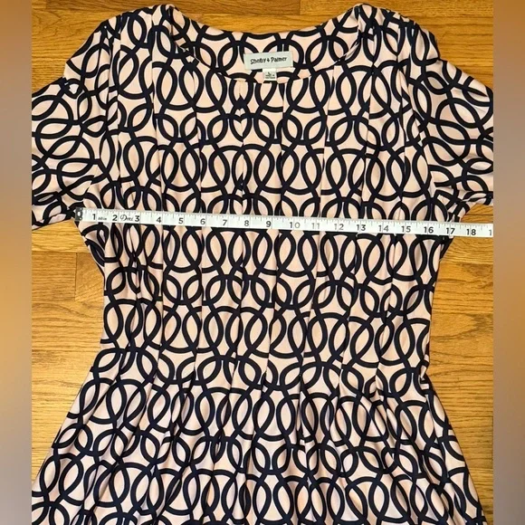 Shelby & Palmer Pink and Navy Interlocking Circle Dress - Picture 7 of 7